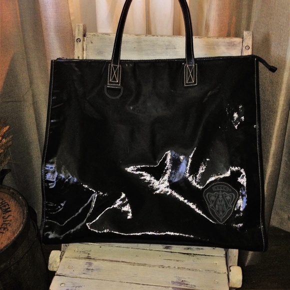 Vintage Gucci Patent Leather Shoppers Tote - Picture 1 of 10